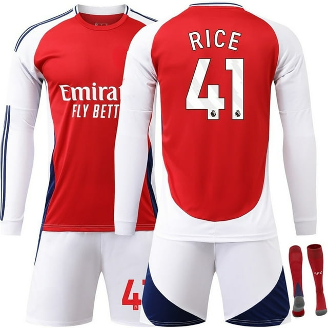 GZSL 2425 England Soccer Club Home Training Jersey, NO.41 Fans Trainning Football Jerseys Kits For Kids And Adult 3 Piece Set