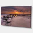 thumbnail image 2 of Dramatic Sunrise over Sandy Beach - Seashore Canvas Art Print, 2 of 3