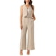 thumbnail image 2 of INSPIRAR CHIC Conjunto de Dos Piezas Casual Sin Mangas Top Corto Cuello en V Pantalones de Pierna Ancha M Apricot, 2 of 6