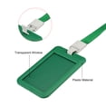 thumbnail image 5 of Uxcell 4.3"x2.7" ABS Vertical Slide Cover ID Badge Holders with Lanyard Green 2Pack, 5 of 6