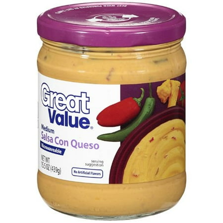 Great Value: Medium Salsa Con Queso, 15.5 oz