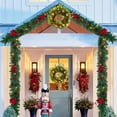 thumbnail image 6 of BENESKY 6 ft Christmas Garland with Lights, Red Lighted Christmas Garland with flowers Pine Cones Ball Ornaments for Indooor Outdoor Mantle Stairs Railing Decorations, 6 of 6