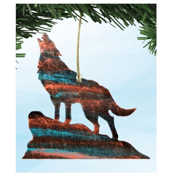 Aimant en Bois Loup de Montagne
