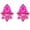 Hot Pink Gold, variant on Vintage Rhinestone Earrings Fancy Crystal Cluster Drop Earrings Art Deco Earrings for Women