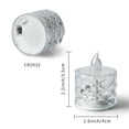 thumbnail image 2 of Velas Navideñas Transparentes con Forma de Cristal, Luz Led Electrónica | Vela Pequeña de Cera de Té | Luz Decorativa para Bar | Luz de Regalo de Cumpleaños - 24 Unidades, 2 of 7