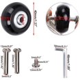 thumbnail image 4 of LMTODLFG Replacement Wheels for Luggage, 40mm x 18mm Set of 4 Luggage Suitcase Replacement Wheels, Rubber Swivel Caster Wheels Bearings Repair Kits with 2 Size Axles Clearance Sale, 4 of 5