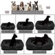 thumbnail image 3 of Cozy Plush Dog Sofa Bed Square Beds Washable Warm Pet Cushion Orthopedic Faux Fur Memory Foam Lounger Fluffy with Zipper Cover ShopWise Round, 3 of 16