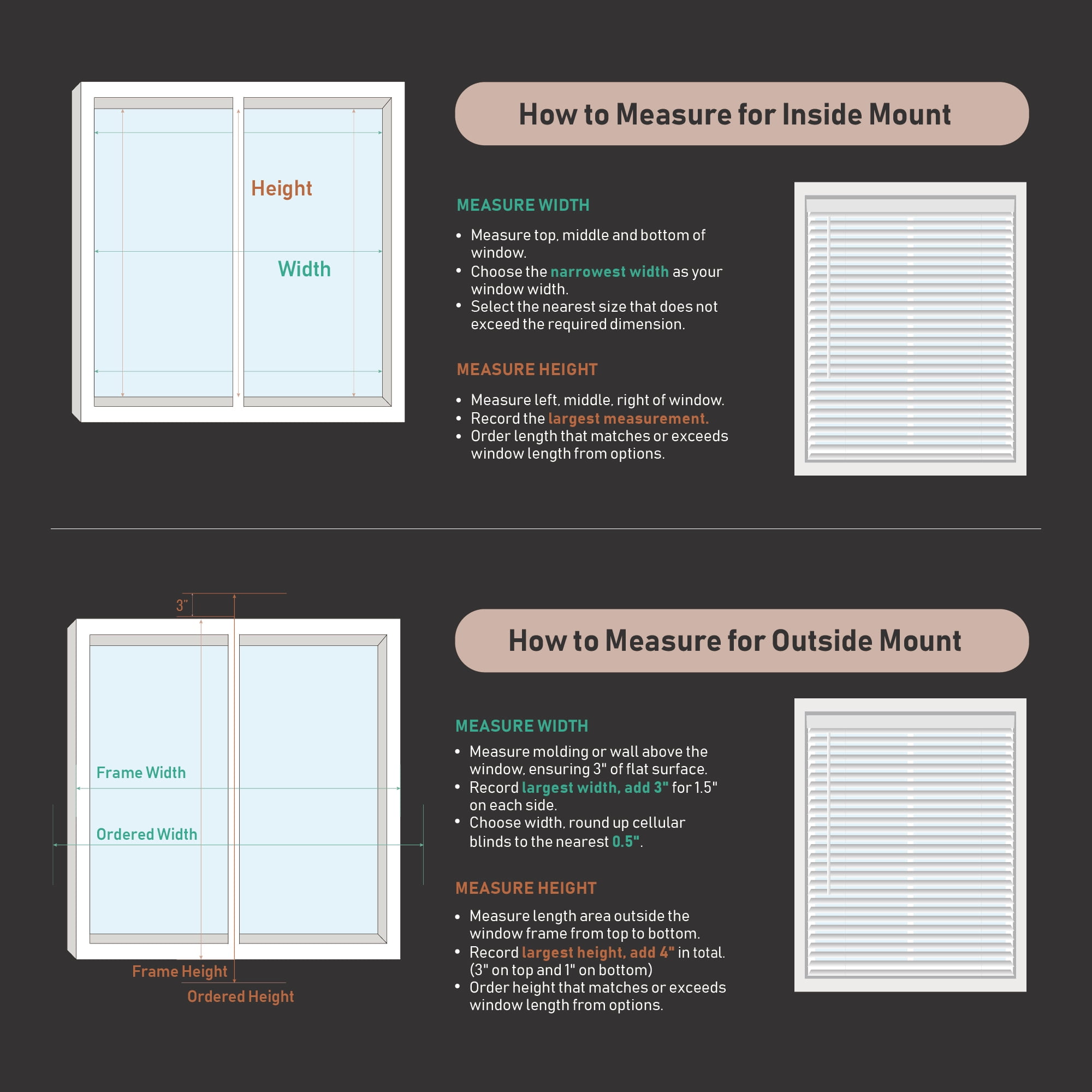 Regal Estate No Drill Cordless 1" Adhesive Mini Blinds, PeelMount Easy Install Door Blinds,27" W x 72" H, White