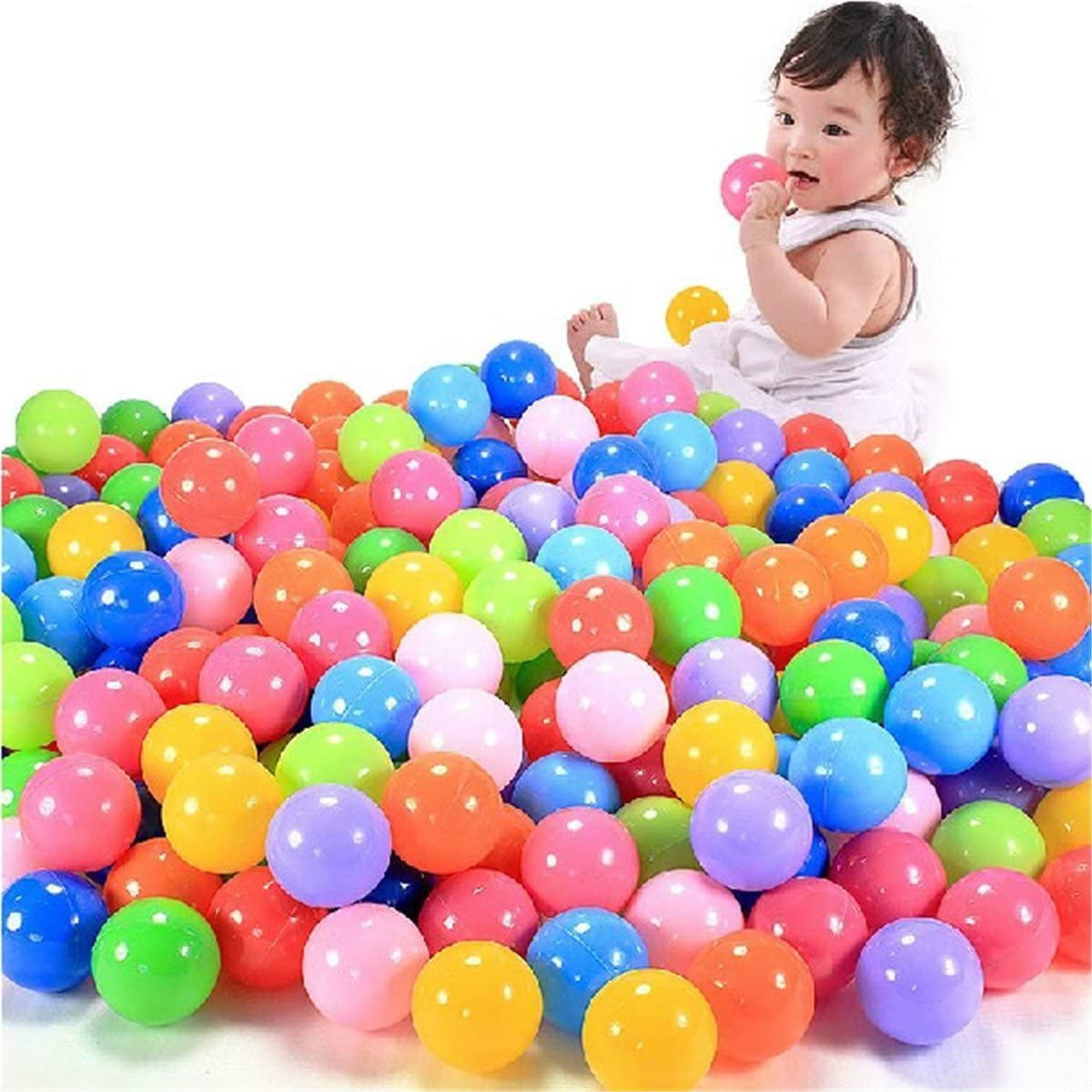 100PCS Kid Plastic Mini Play Soft Balls Colourful Ball Pit Swim Pool Playpen Toy 