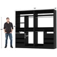 thumbnail image 2 of iSunirm 72" Closet System 2-Piece Set, Walk-in Closet System with 6 Drawers & 4 Hanging Rods, Heavy Duty Wardrobe Closet with Open Storage Shelves, for Bedroom/Closet, 72"L x 16"W x 80"H, Black, 2 of 9