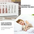 uhomepro Full Size Wood Floor Bed Frame with Fence and Door for Kids