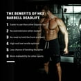 thumbnail image 4 of Exercise Equipment Hex Bar Weights Set Trap Bar Olympic Bumper 55lb Weight Plates Set for Deadlift Weightlifting Bodybuilding - 2 Inch Hexagon Trap Bar with Weights for Exercise & Fitness Home Gyms,W, 4 of 12