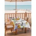 thumbnail image 2 of Outdoor Tablecloth with Umbrella Hole for Patio/Picnic/Party/Camping, Spring Dog Waterproof Table Cloth Rectangle Table Cover Washable, Watercolor Botanical Floral Sunflower (60"x 84"), 2 of 8