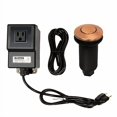 thumbnail image 2 of Akicon Copper Garbage Disposal Kitchen Air Switch Kit, Single Outlet Sink Top/Counter Top Waste Disposal On/Off Switch Kit, 2-1/2'' Max Countertop Thickness - Akicon, 2 of 4