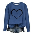 thumbnail image 4 of Qiopertar Mode Femmes T-Shirt à Manches Longues Col Rond Imprimé Chandail en Molleton Blouse Hauts Offres de la Semaine Liquidation à Moins de 5$ jusqu'à 90 % de Réduction, 4 of 4