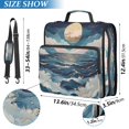 thumbnail image 2 of FORMRS Zipper Binder with Shoulder Strap 2-inch Ring 500 Sheet Capacity File Bag, Rolling Waves, 2 of 5