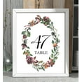 thumbnail image 2 of Darling Souvenir Double Sided Print Floral Oval Wreath Table Numbers Decorative Table Place Cards DIY-4" x 6" (1 to 20), 2 of 4