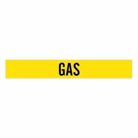 Brady Pipe Marker,Gas,Yellow,2-1/2 to 7-7/8 In, 83432 83432
