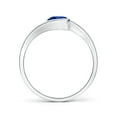 thumbnail image 2 of ANGARA Natural Semi Bezel-Set Solitaire Round Blue Sapphire Bypass Ring in 14K White Gold for Women (Size-5.5mm) | September Birthstone, Anniversary, Jewelry Gift for Women | Natural Sapphire Ring, 2 of 10