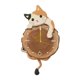 thumbnail image 2 of Reloj de péndulo con cola oscilante, reloj colgante con forma de animal, reloj analógico silencioso decorativo para 36 cm x 61 cm, 2 of 8