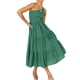 thumbnail image 4 of Qarigey Vestido largo de mujer estético sin mangas plisado un hombro vestido de noche Club playa vacaciones mujer ropa de verano Vestidos Verde XL Qarigey AP011089-24, 4 of 6