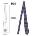 thumbnail image 3 of Naloa Colorful Fall Leaves Print Solid Color Tie Formal Necktie for Men，Suitable for business, daily life, work, 3 of 5