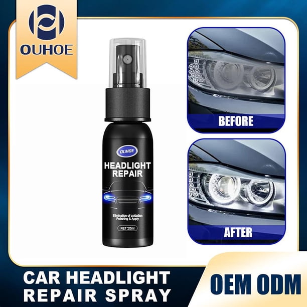 Líquido de mantenimiento de faros Aerosol líquido para abrillantador de faros (20 ml) Ndcxsfigh Accesorios para autos y motos
