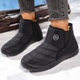 thumbnail image 2 of Womens Mens Snow Boots Winter Warm Lined Anti- Ankle Booties Cozy Feet Wide Toe Shoes Indoor and Outdoor Fuzzy House Slippers, 2 of 7