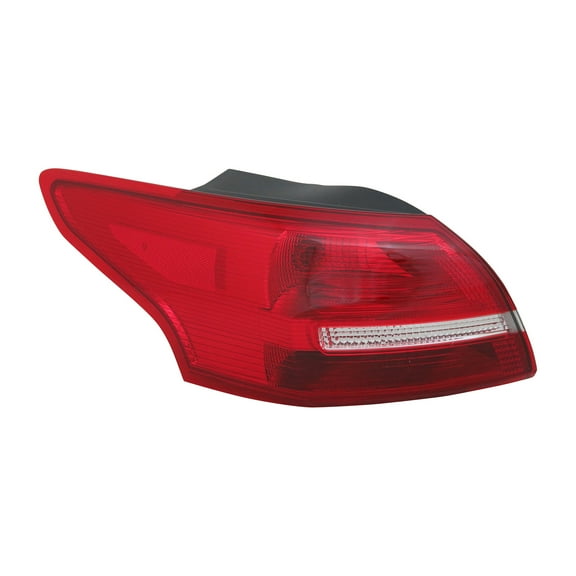 KAI New CAPA Certified Standard Replacement Driver Side Outer Tail Light Assembly, Fits 2015-2018 Ford Focus