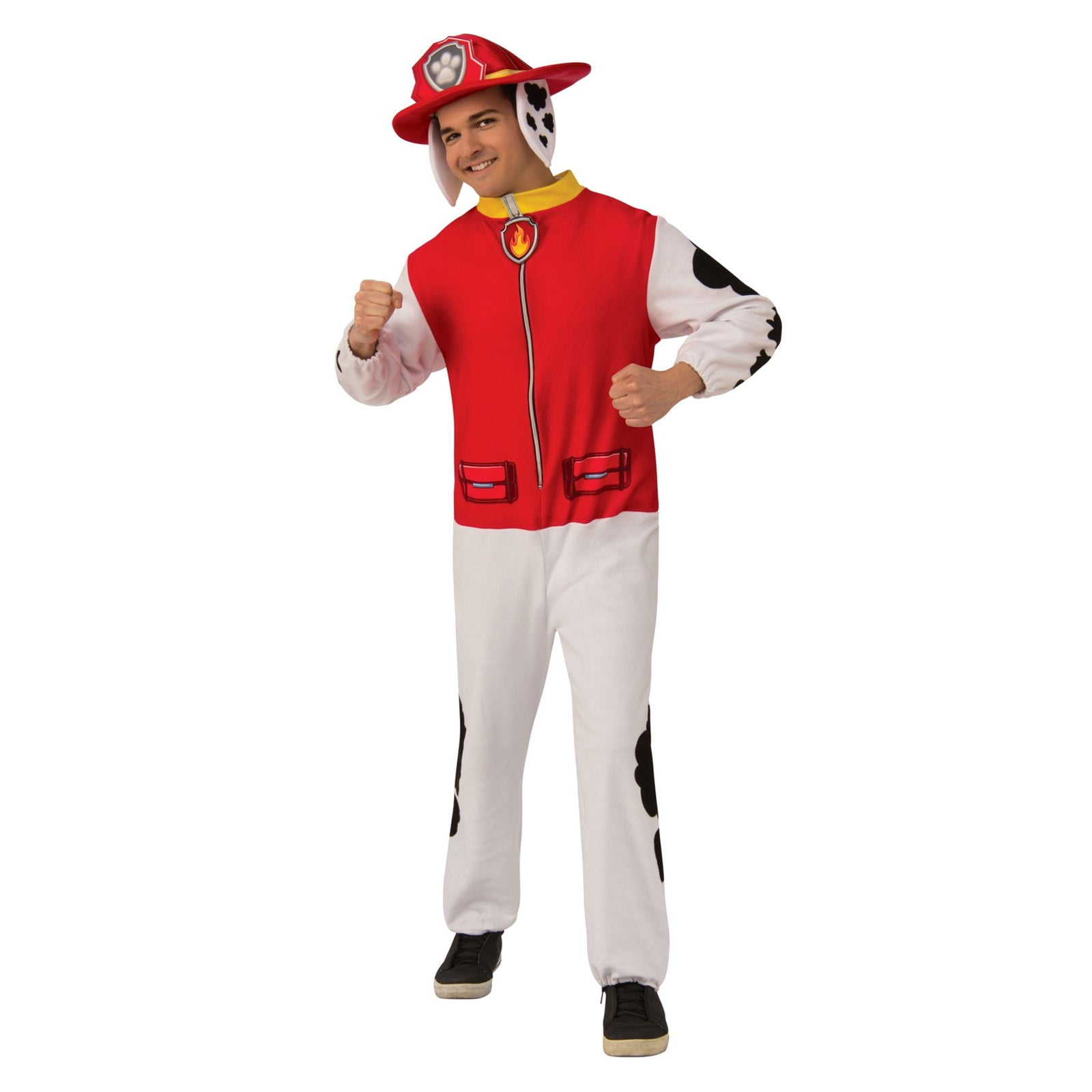 sanger Rund springe Halloween Paw Patrol Marshall Adult Jumpsuit Costume - Walmart.com