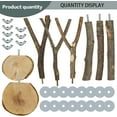 thumbnail image 2 of 8 Pcs Natural Wood Bird Perches, Bird Cage Accessories, Bird Toys for Parakeets, Cockatiel, Conure, Budgie, 2 of 8