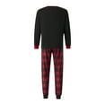 thumbnail image 5 of Christmas Family Matching Pajamas Set Santa Hat Letter Print Tops+Plaid Pants Xmas Holiday Pjs Sleepwear Loungwear Jammies, 5 of 7