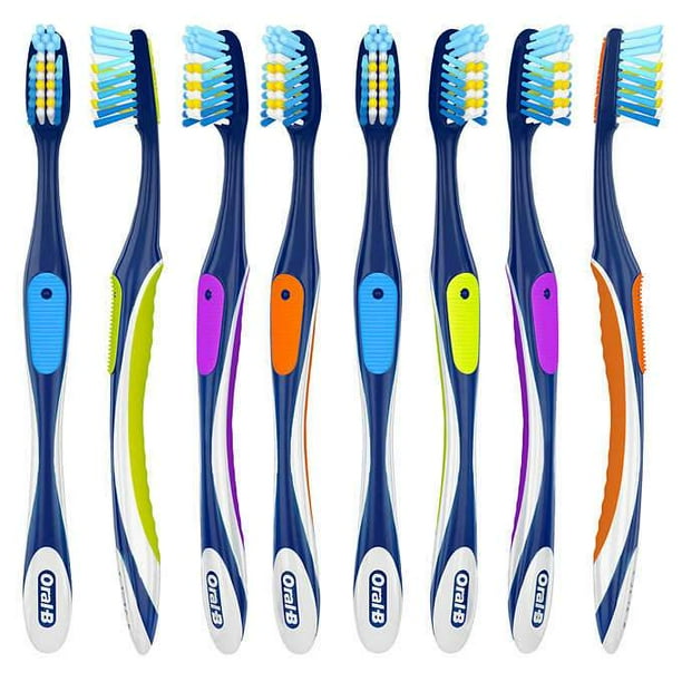 OralB Cross Action Advanced Toothbrush with Bacteria Guard Bristles, 8
