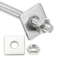 thumbnail image 1 of M8x130mm Fully Threaded Rod, 1Set 304 Stainless Steel Threaded Rods Bar Studs Right Hand Threads with Nut Square Washer for Structural Anchoring Fastening Screw, 1 of 7