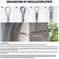 thumbnail image 4 of 30m Stainless Steel Rope Hanging Kit, 2mm Coated Stainless Steel Rope With Turnbuckle And Hooks, For Hanging Lights, Climbing Plants, Clotheslines, Pe, 4 of 5
