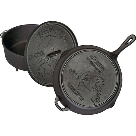 UPC: 0033246213866 | Camp Chef 12  Dutch Oven and Skillet Set  CBOX100  Cast Iron Nonstick