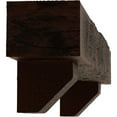 thumbnail image 4 of Ekena Millwork 4"H x 4"D x 60"W Rough Sawn Faux Wood Fireplace Mantel Kit w/ Ashford Corbels, Natural Pecan, 4 of 10