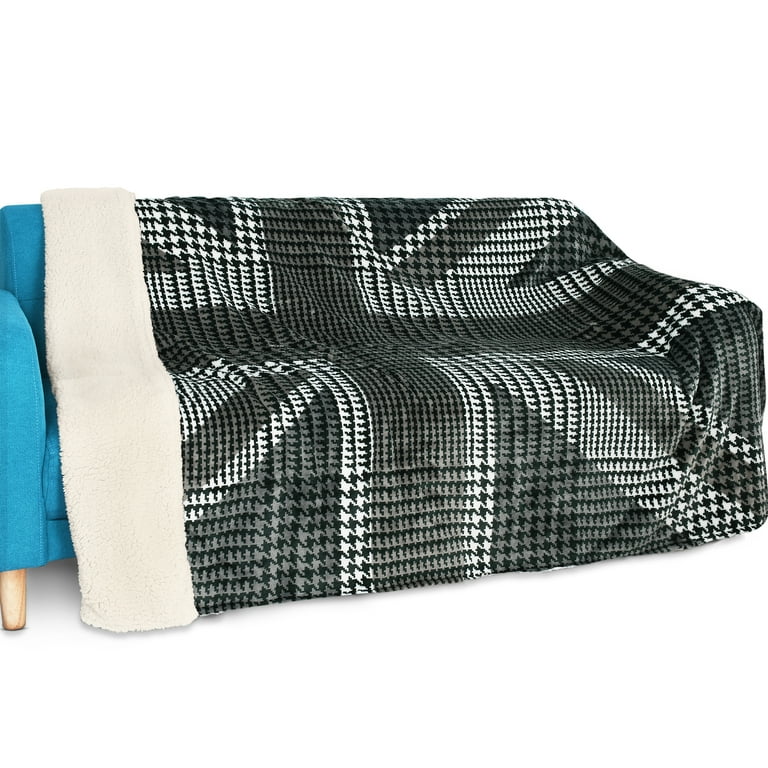 Union Jack Blanket UK Flag Sherpa Fleece Blanket Super Soft
