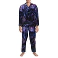 thumbnail image 3 of Disketp Fantasy Dragon In Cathedral for Pajamas Set Long Sleeve Sleepwear Mens Button Down Nightwear Pj Sets-XX-Large, 3 of 7