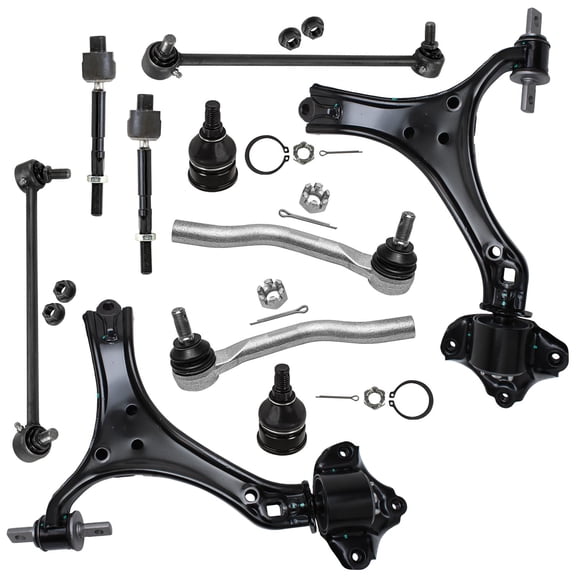 Detroit Axle - 10pc Front End Control Arms Kit for 2013-2017 Honda Accord 2015-2017 Acura TLX, 2 Lower Control Arms 4 Tie Rod Ends 2 Sway Bars 2  Lower Ball Joints 2016