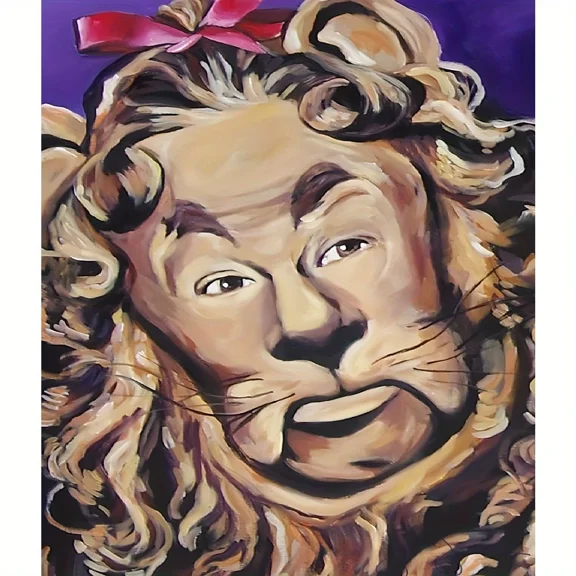 DIY 5D Diamond Painting By Number Kits Full Round Drill The Wizard of Oz Cowardly Lion Art Rhinestone Embroidery Cross Stitch Craft for Home Wall Decoration