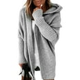 thumbnail image 1 of Oversized Winter Casual Hooded Cardigan Coat, 1 of 7