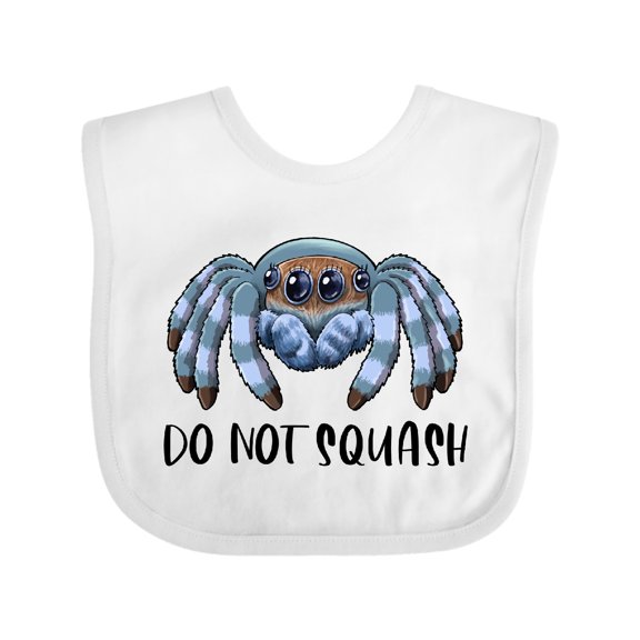 Inktastic Do Not Squash Cute Jumping Spider Boys or Girls Baby Bib
