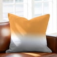 thumbnail image 2 of Gradient Orange Throw Pillow Cover and White Grayish Cotton Linen Cushion Cover Throw Pillow Case with Invisible Zipper for Couch Sofa Bed Chair Car 20x20 Inch, 2 of 9