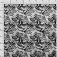 thumbnail image 4 of oneOone Viscose Jersey Black Fabric Floral Watercolor Sewing Material Print Fabric By The Yard 60 Inch Wide, 4 of 4
