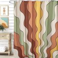 thumbnail image 4 of Yuarrent Cortina de ducha con efecto drapeado fuerte: a prueba de moho, disponible en varios colores, higiénica Juegos de accesorios de baño 180x200cm, 4 of 6