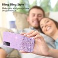 thumbnail image 6 of Compatible with Samsung Galaxy S20 FE Case Clear Glitter Silicone, Phone Case for Samsung S20 FE 5g Case Glitter Sparkle Pink Shockproof Thin Cover (Purple), 6 of 14