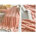 thumbnail image 4 of Full Size Blankets Soft Layer Double-Sided for Bed - Super Soft Cozy Fleece Blanket for Women Men , Large Fuzzy Throws for Bedroom Decor, 51X59 Inches （Pink）, 4 of 6