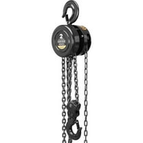 TCE 2 Ton Manual Hand Lift Steel Chain Block Hoist with 2 Hooks,4,000 lb Capacity, Blue