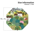 thumbnail image 2 of Pofeuu Garden Farm Print Coasters for Drinks, 4Pack PU Leather Coasters, Bar Drink Coasters for Tabletop Protection, Furniture from Damage-Octagon, 2 of 6